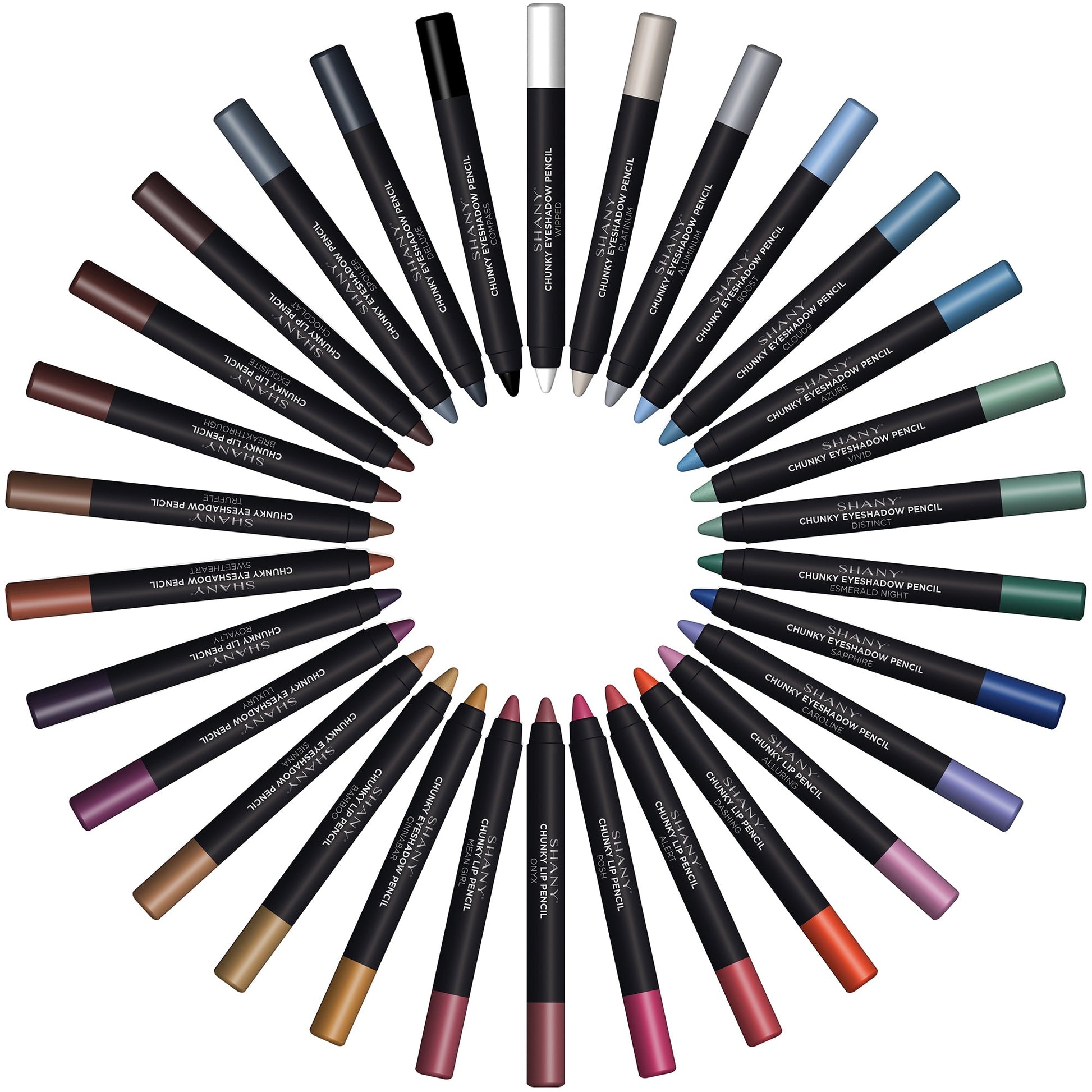 Chunky Makeup Pencils For Eyes and Lips W Vitamin E & Aloe Vera - 30 Colors-2