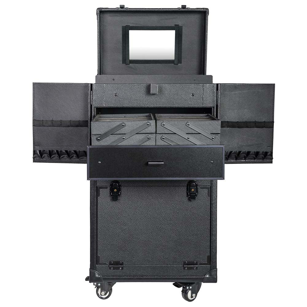REBEL Makeup Artists Multifunction Cosmetics Trolley Train Case-2