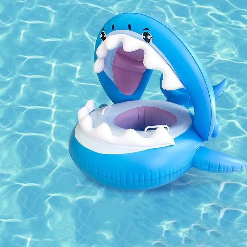 Shark Seat Swimming Ring with Awning