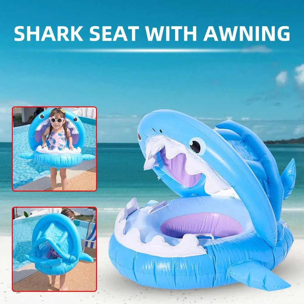 Shark Seat Swimming Ring with Awning