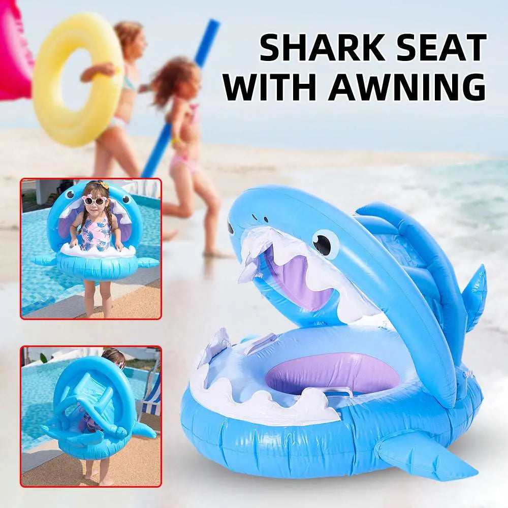 Shark Seat Swimming Ring with Awning