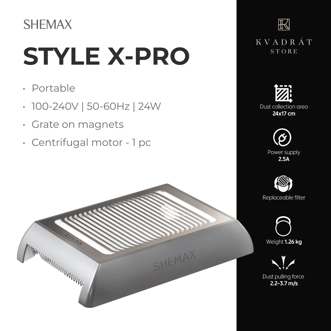 SHEMAX Style X-Pro Pink Nail Dust Collector-2