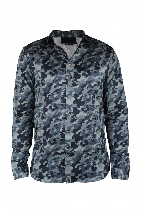 Philipp Plein Men Ls Camouflage Shirt