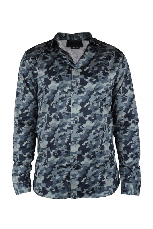 Philipp Plein Men Ls Camouflage Shirt