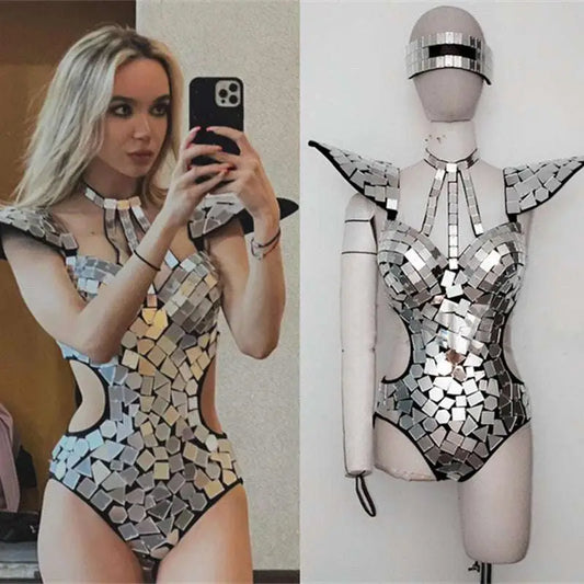 Silver Mirror Performance Hall Performance Bodysuit