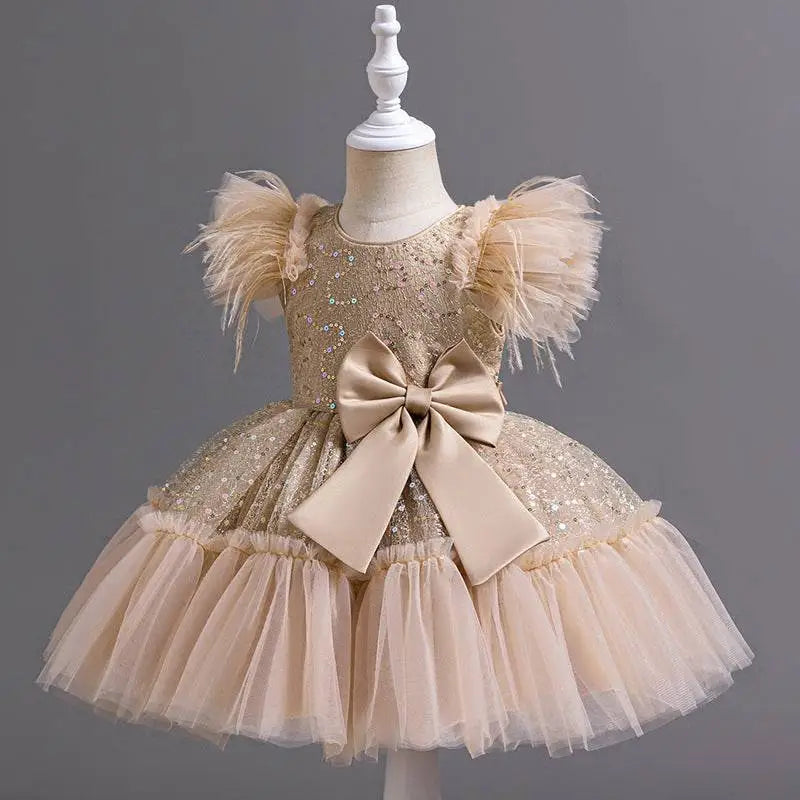 Silver Sequined Wedding Dress Tulle Skirt Summer