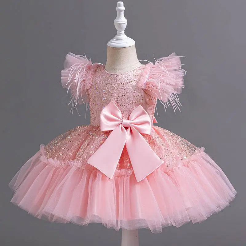 Silver Sequined Wedding Dress Tulle Skirt Summer