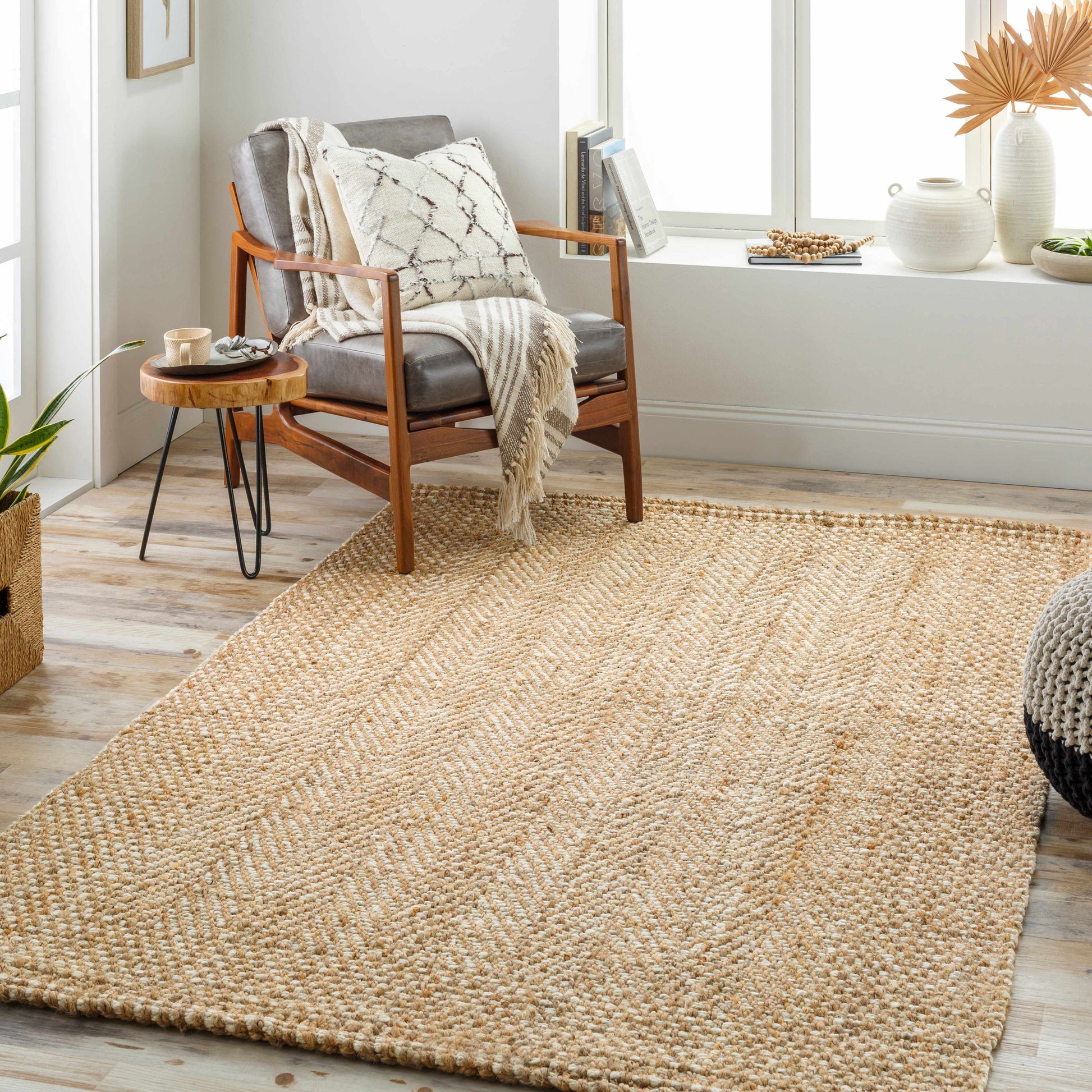 Dinah Natural Textured Jute Rug-1