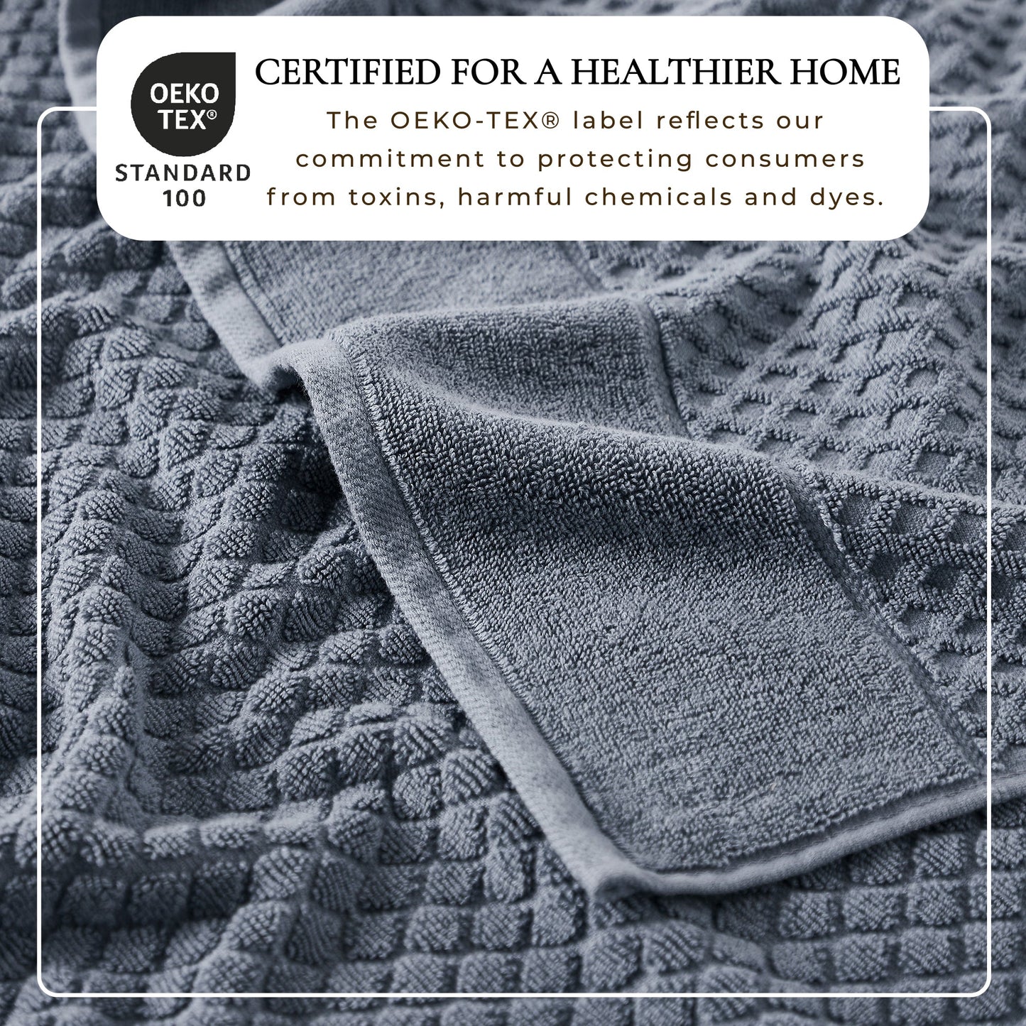 Cotton Diamond Waffle Weave Bath Towel Set - Grayson Collection