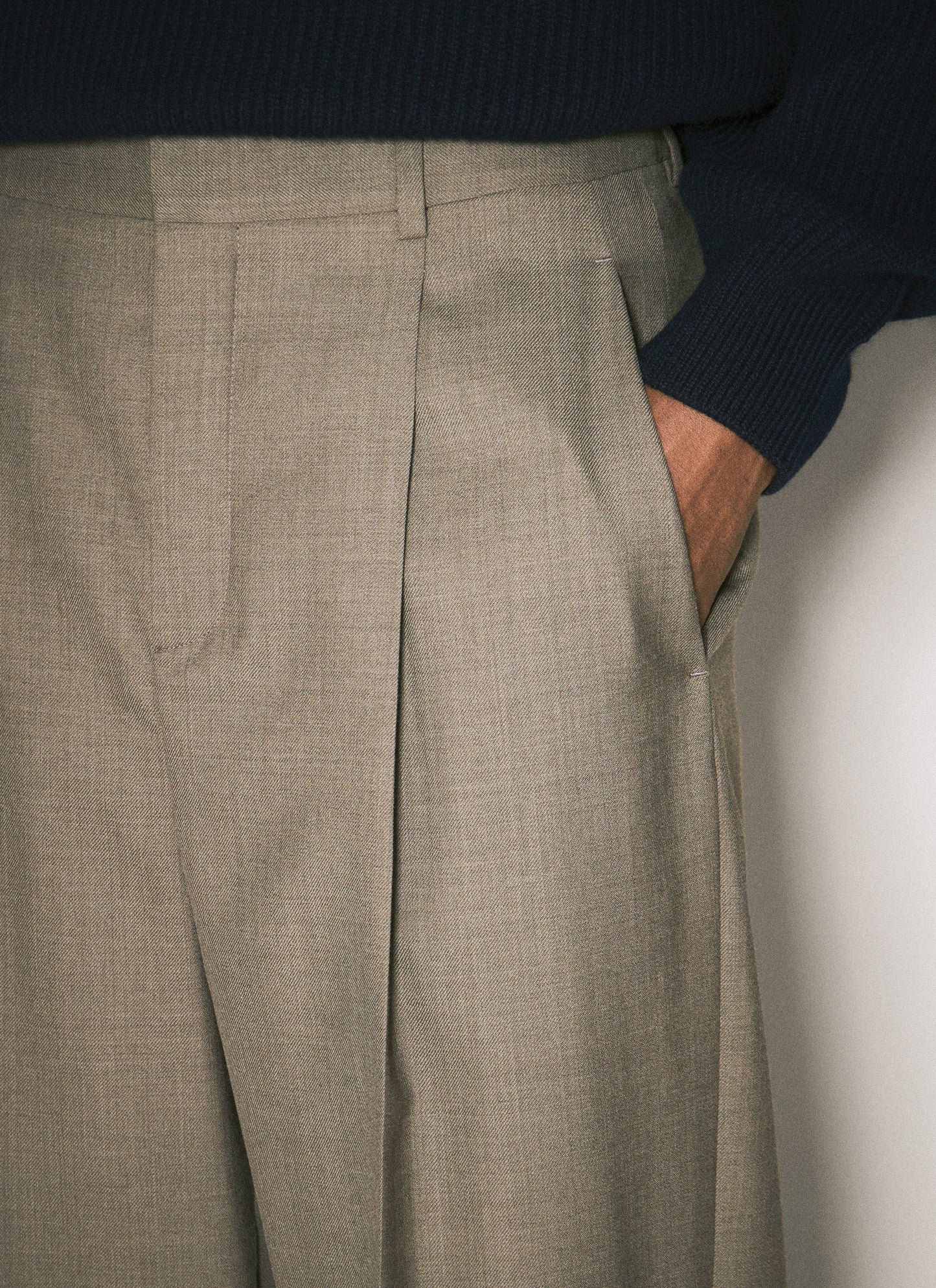 Saint Laurent Men Wool Tailored Pants