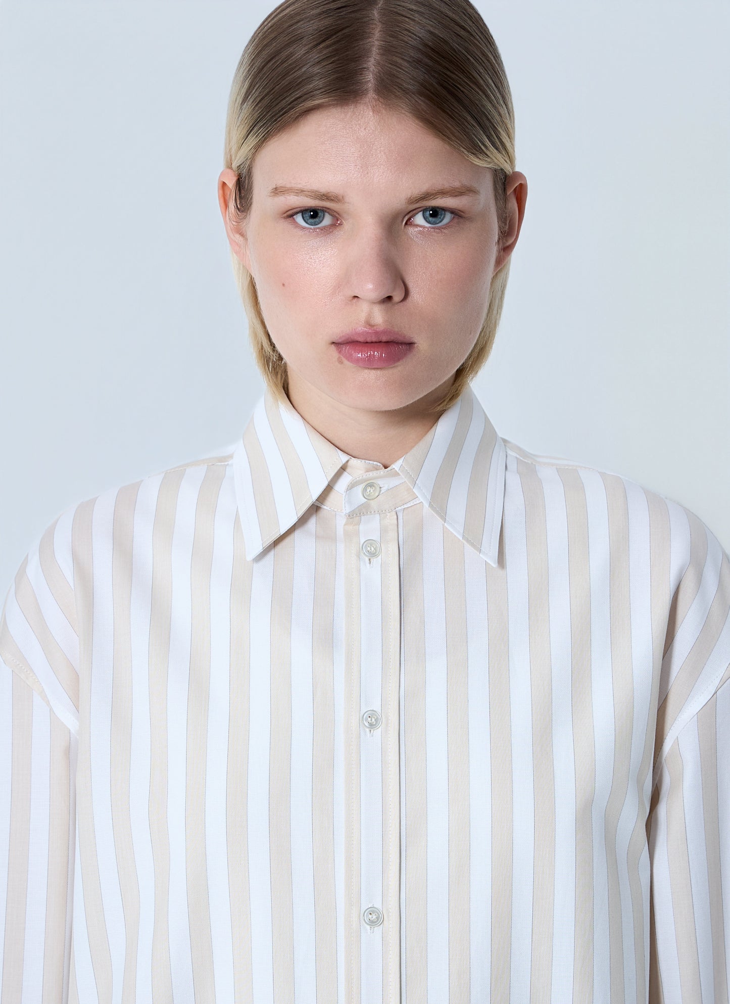 Saint Laurent Women Striped Button-Down Shirt