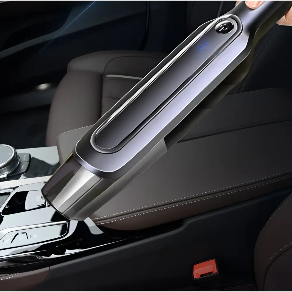 Sleek Gray and Black Cordless Handheld Vacuum Cleaner