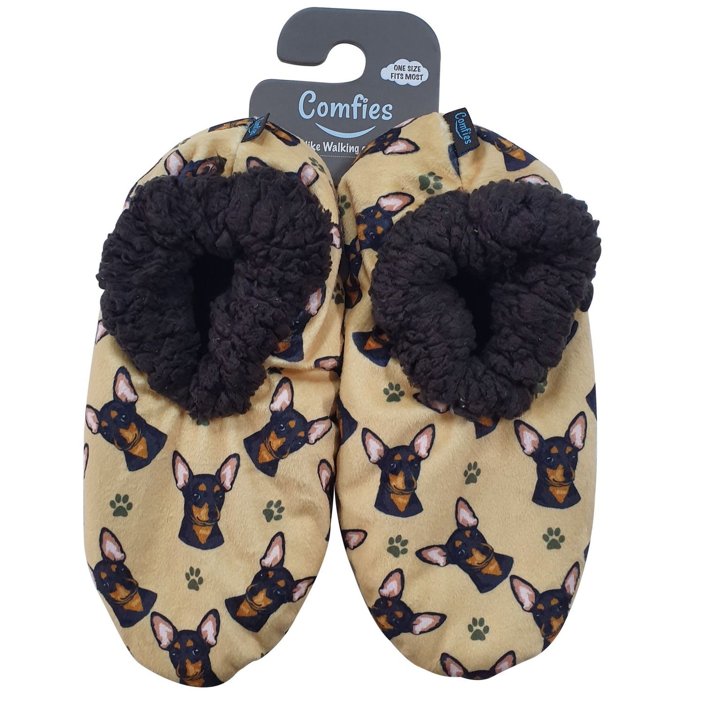 Chihuahua (Black) Slippers - Comfies