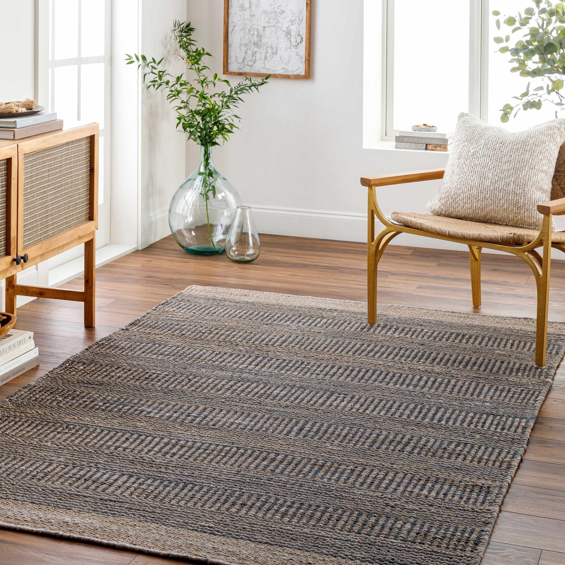 Navy Elle Jute Rug-1
