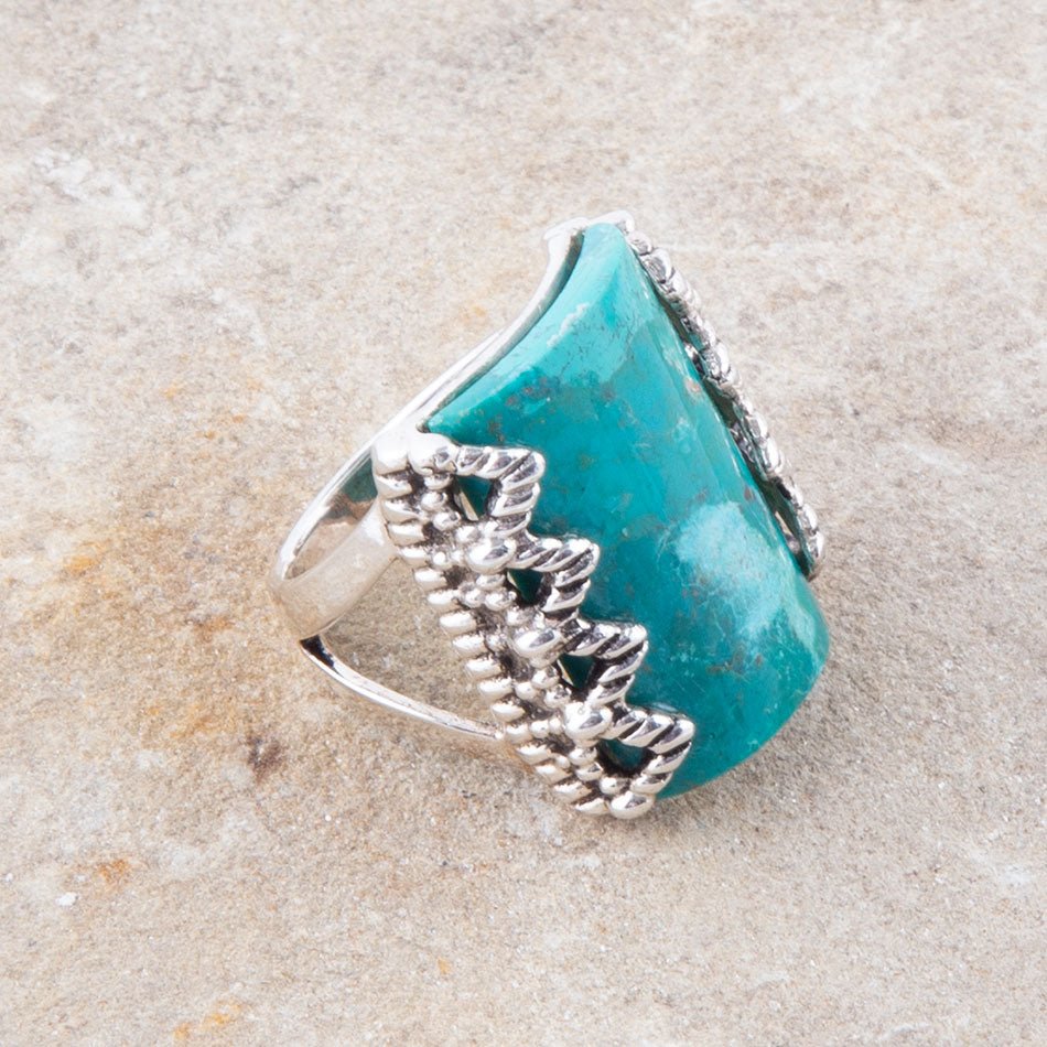 Slice Genuine turquoise Ring