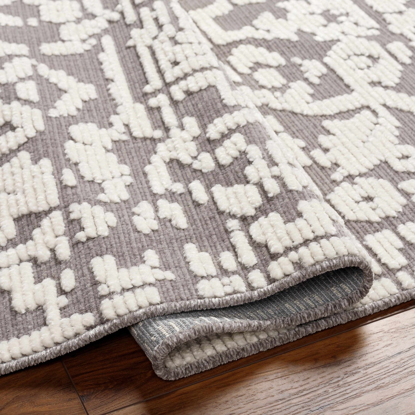 Beren Gray Washable Area Rug - Clearance-2