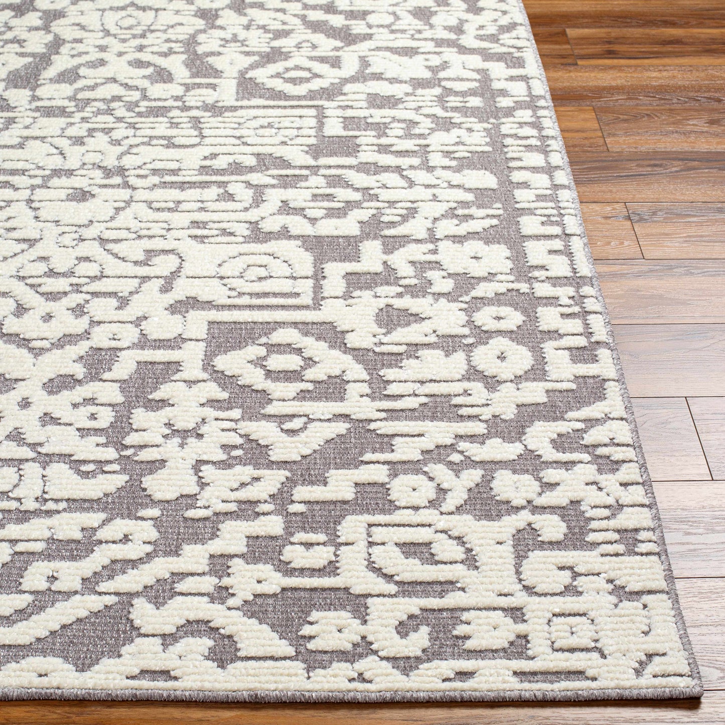 Beren Gray Washable Area Rug - Clearance-4