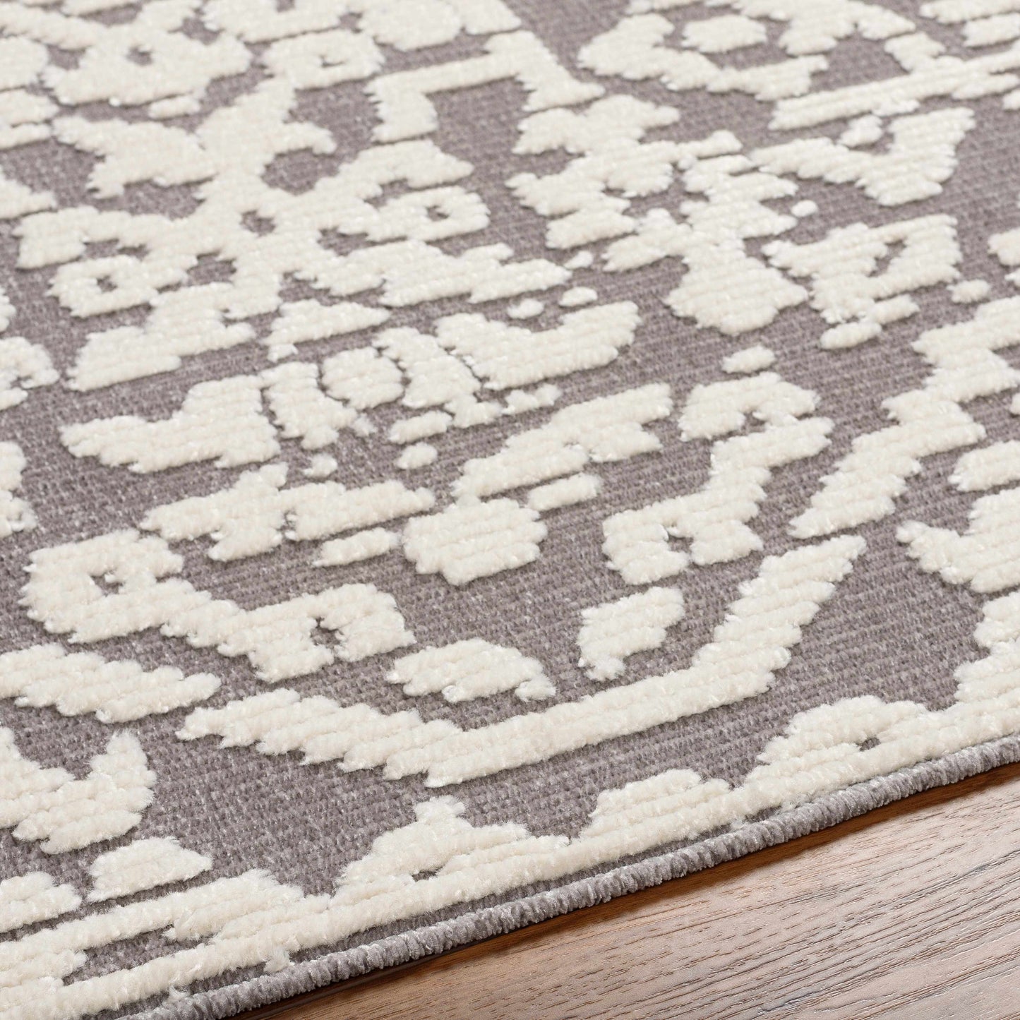 Beren Gray Washable Area Rug - Clearance-3
