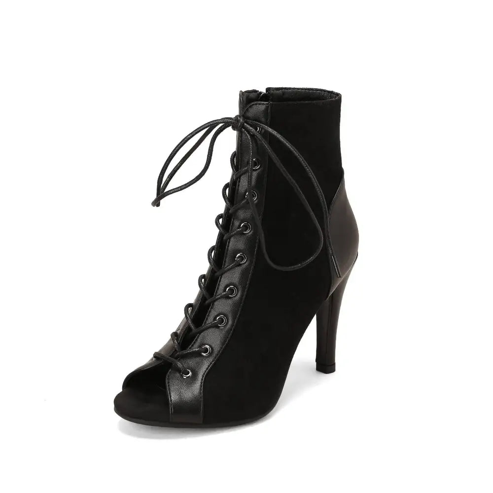 Snake Print Peep Toe Frosted Casual Shoes