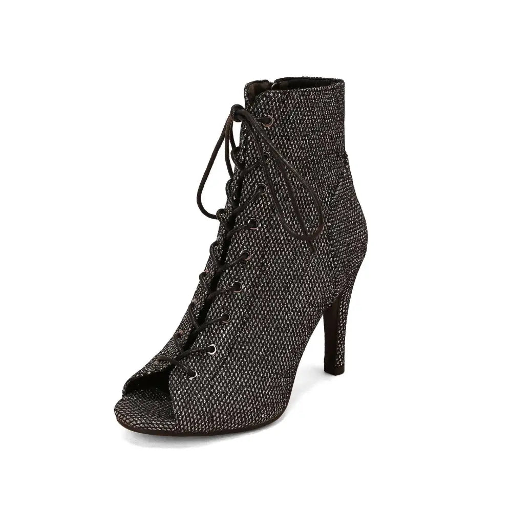 Snake Print Peep Toe Frosted Casual Shoes