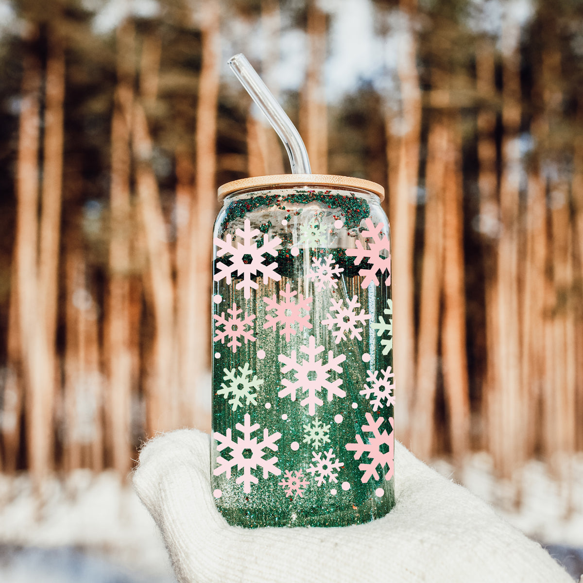 Pastel Snowflakes 17oz-2