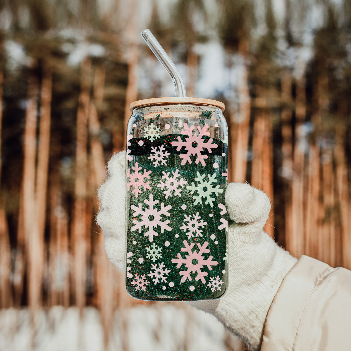 Pastel Snowflakes 17oz-1