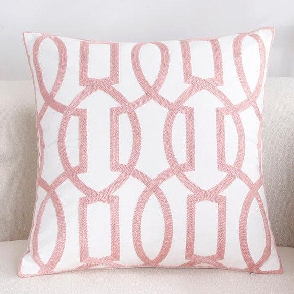 Solid Geometric Cushion Cover Pink Gray Blue Modern Decorative Throw Pillow Case Cushion Case for Room Bedroom Room Decorative Sofa Cushions Throw Pillows Cotton Pillow Covers Pillowcases 45x45