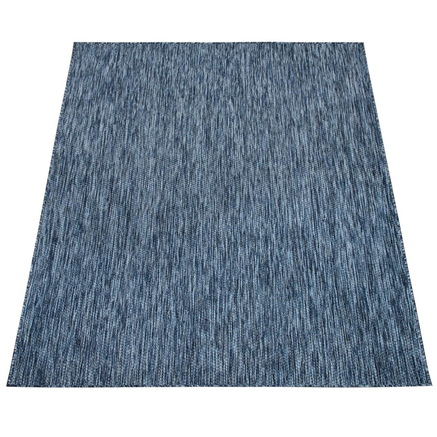 Solid Outdoor Rug for Patio or Balcony weatherproof in Mottled Blue-4