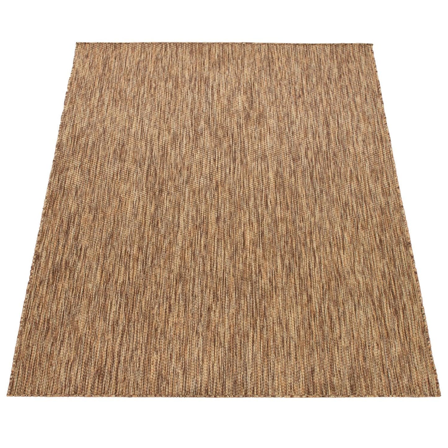 Solid Outdoor Rug for Patio or Balcony weatherproof in Mottled Brown Beige-4
