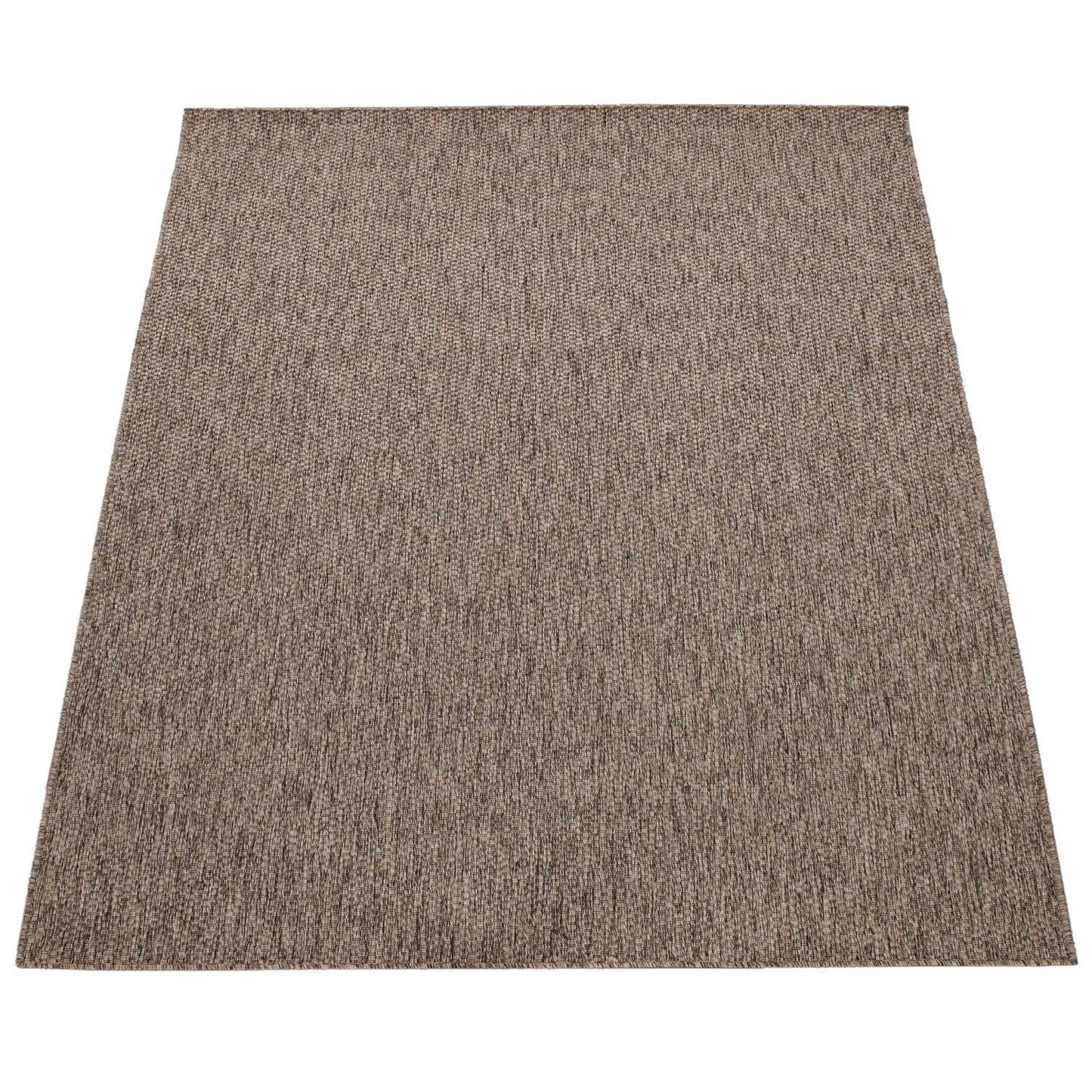 Solid Outdoor Rug for Patio or Balcony weatherproof in Mottled Brown-4