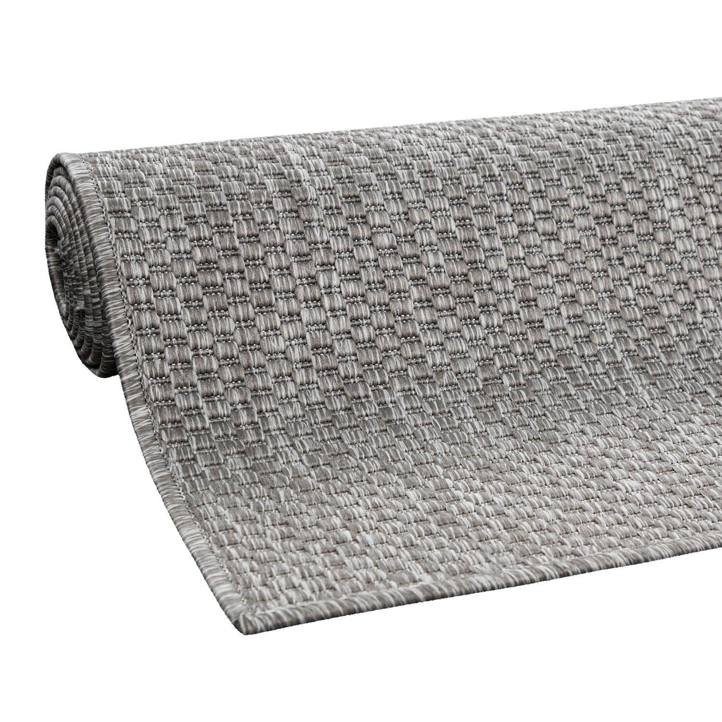 Solid Outdoor Rug for Patio or Balcony weatherproof in Mottled Grey-3