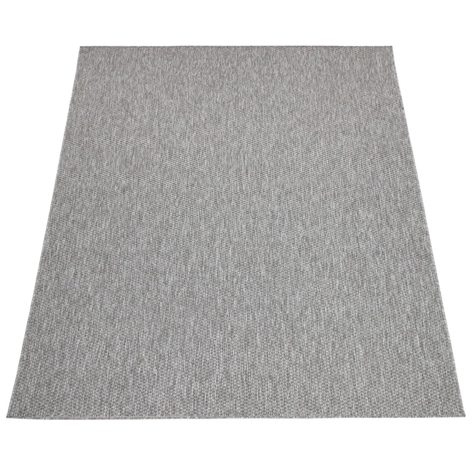 Solid Outdoor Rug for Patio or Balcony weatherproof in Mottled Grey-4