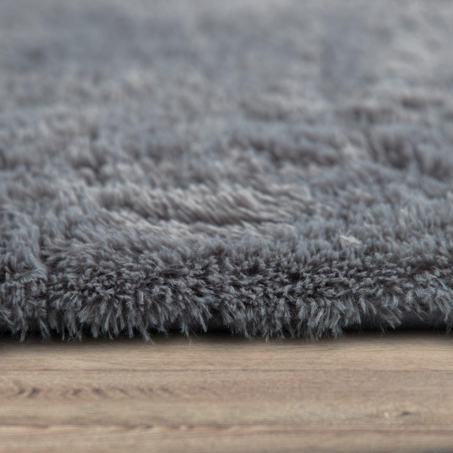 Solid Shag Rug Silky Soft & Fluffy In Grey-2