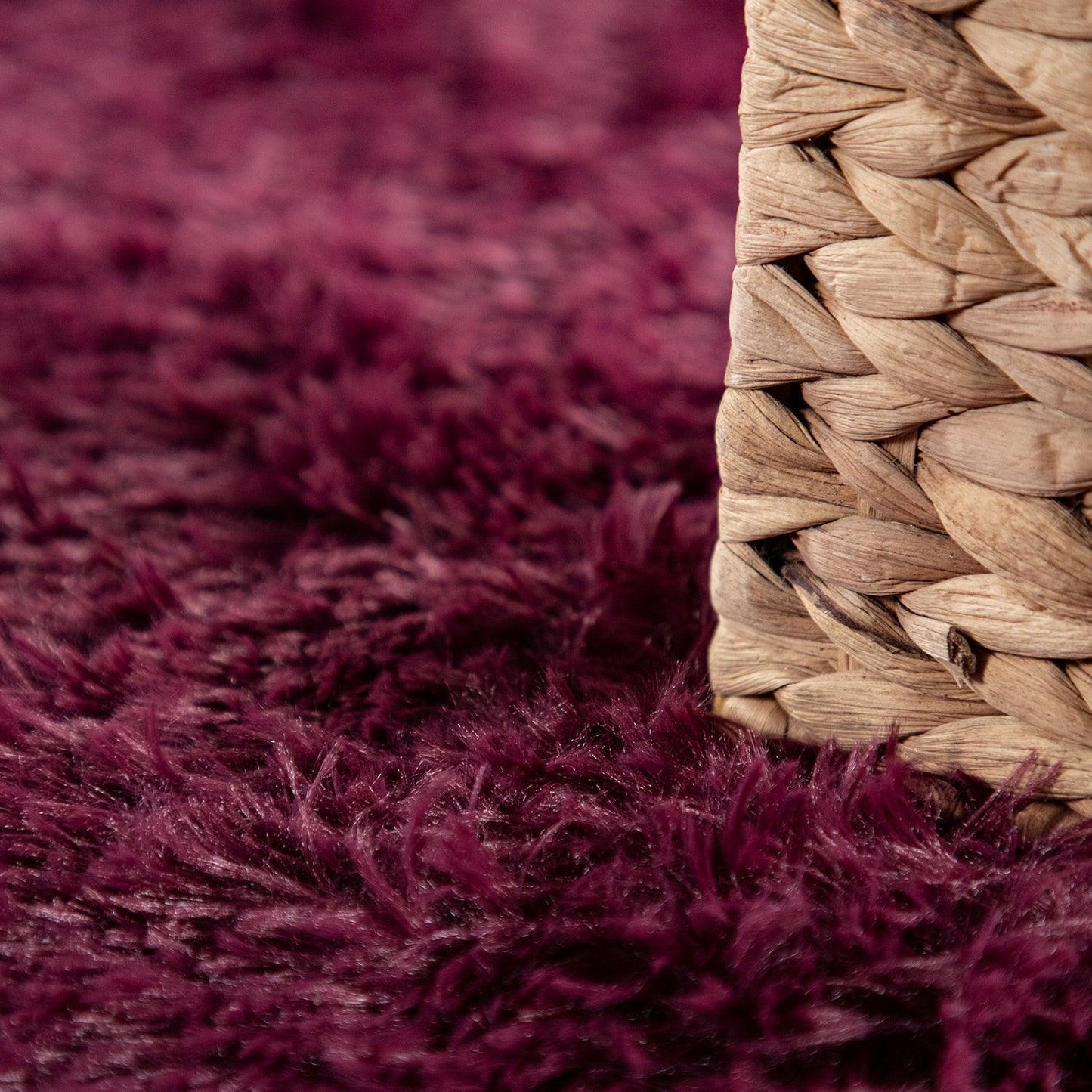 Solid Shag Rug Silky Soft & Fluffy In Purple-1