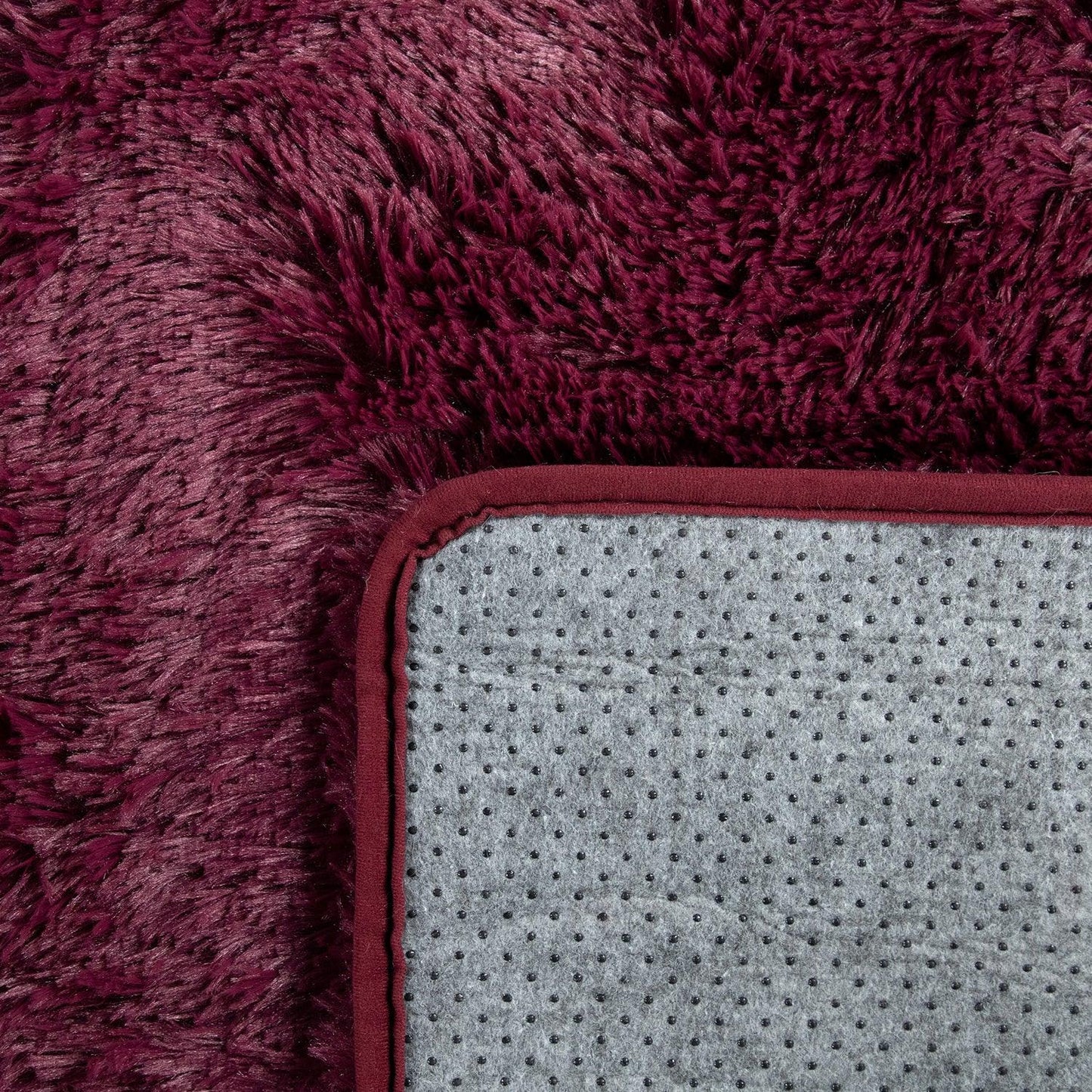 Solid Shag Rug Silky Soft & Fluffy In Purple-3