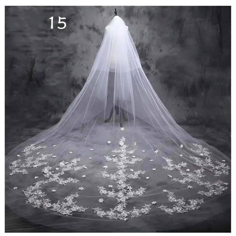 Sparkling Wide Style Bridal Wedding Dress Veil