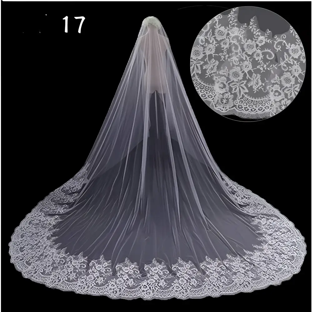 Sparkling Wide Style Bridal Wedding Dress Veil