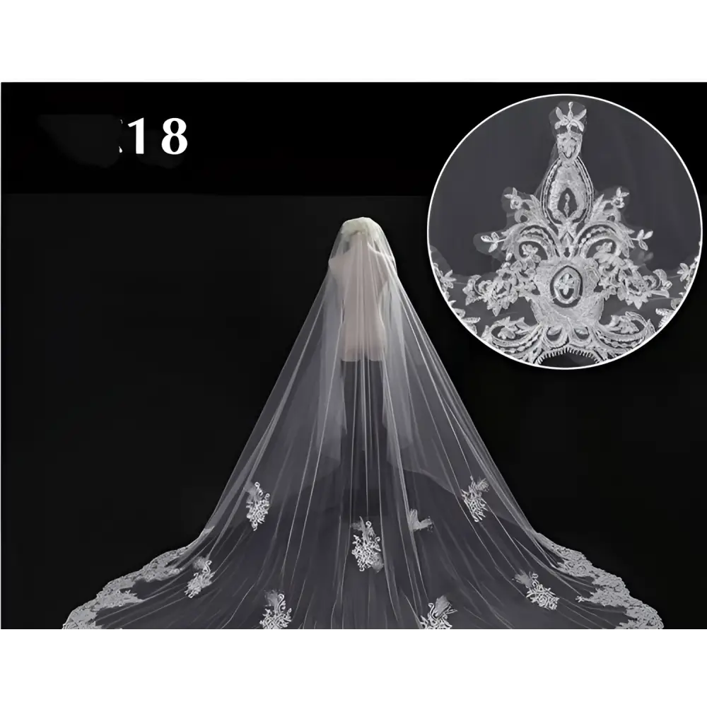 Sparkling Wide Style Bridal Wedding Dress Veil