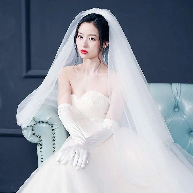 Sparkling Wide Style Bridal Wedding Dress Veil