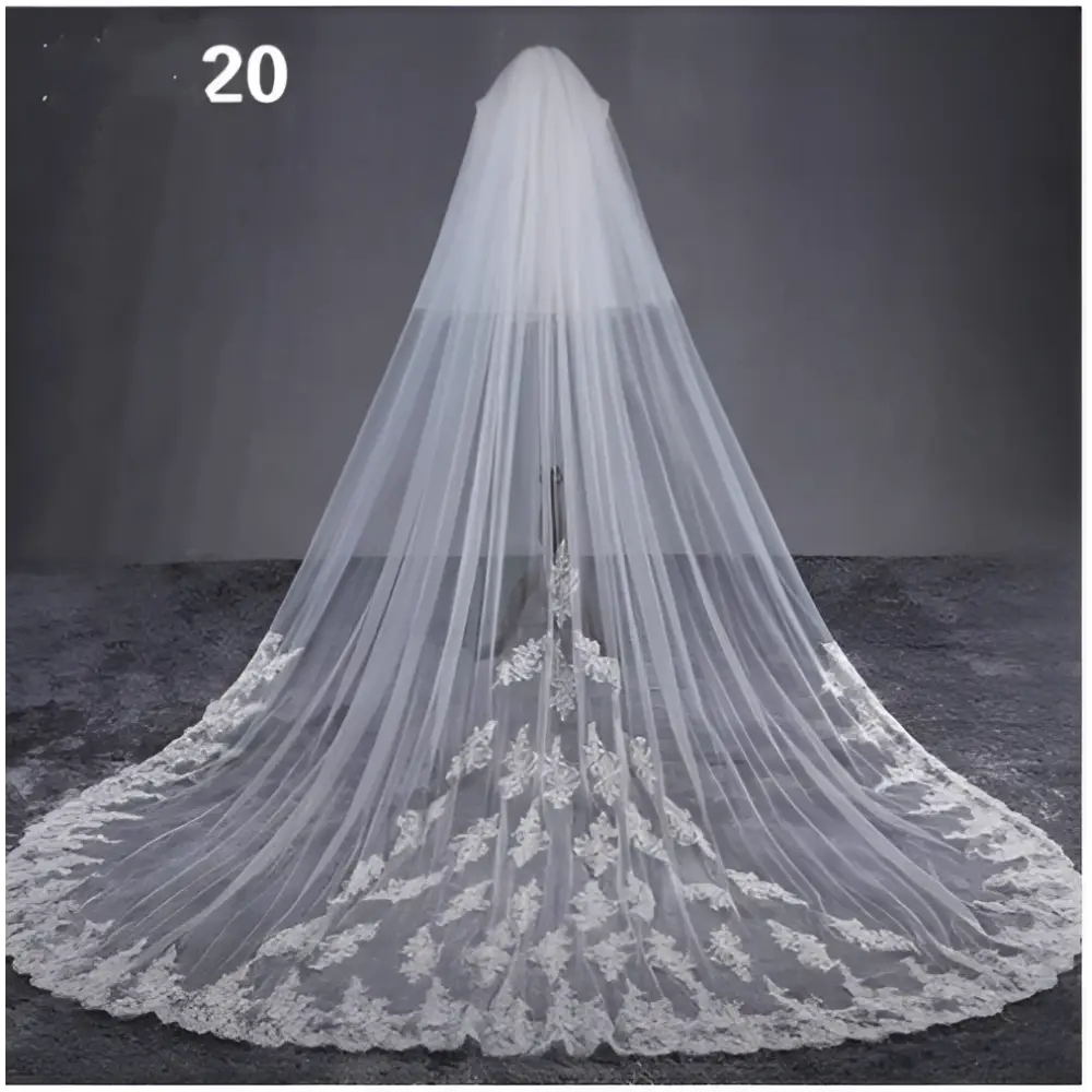 Sparkling Wide Style Bridal Wedding Dress Veil