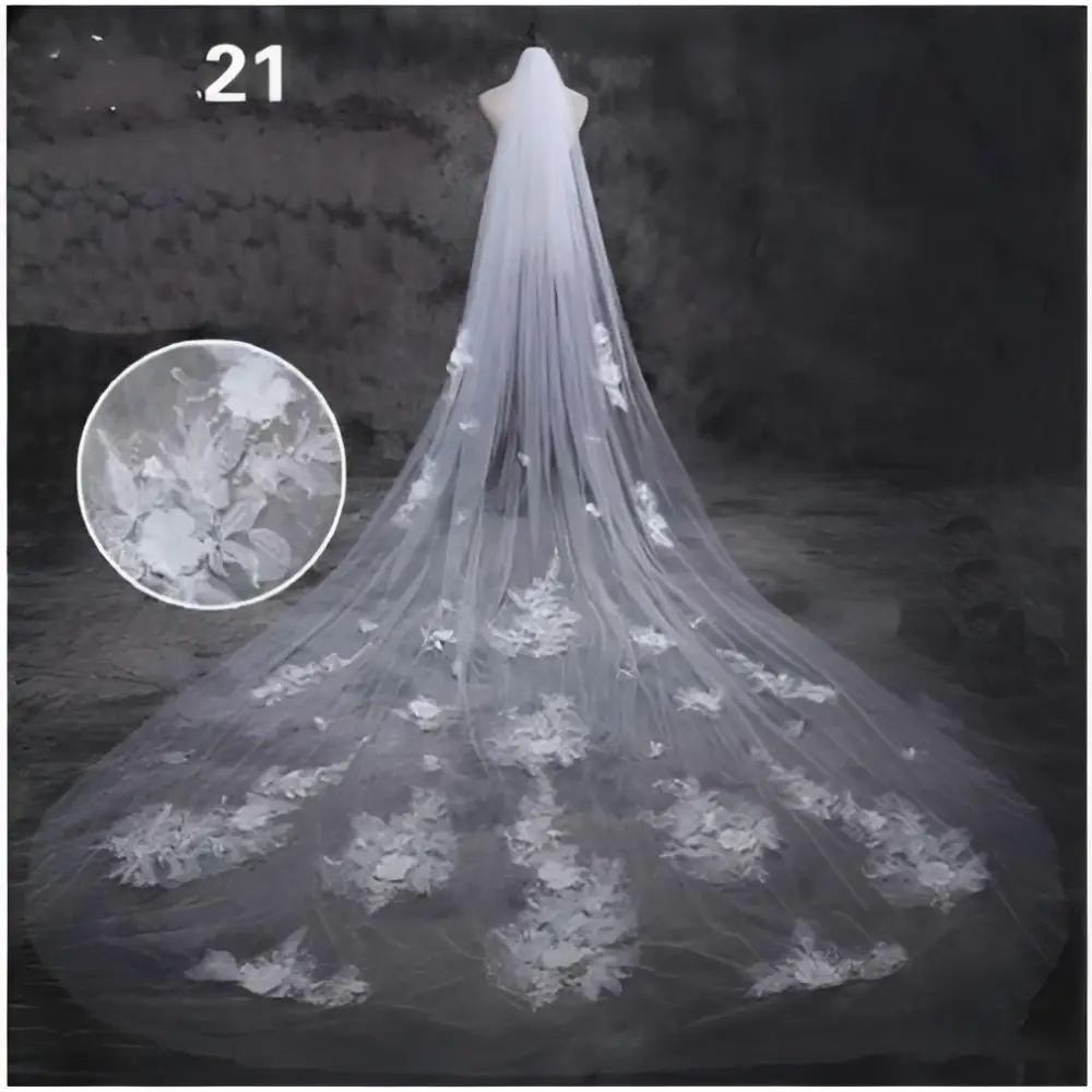 Sparkling Wide Style Bridal Wedding Dress Veil