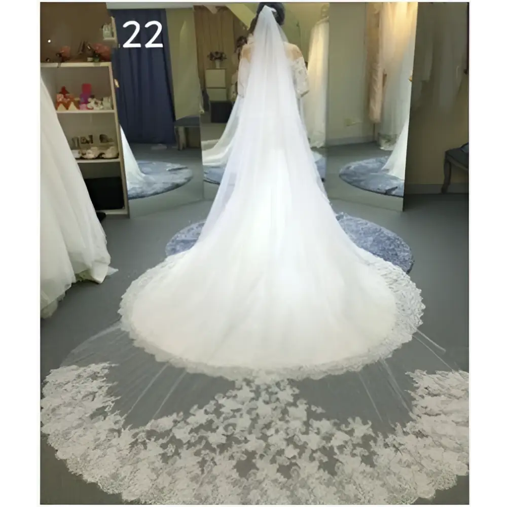 Sparkling Wide Style Bridal Wedding Dress Veil