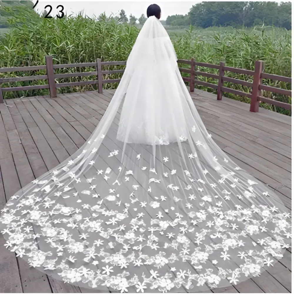 Sparkling Wide Style Bridal Wedding Dress Veil