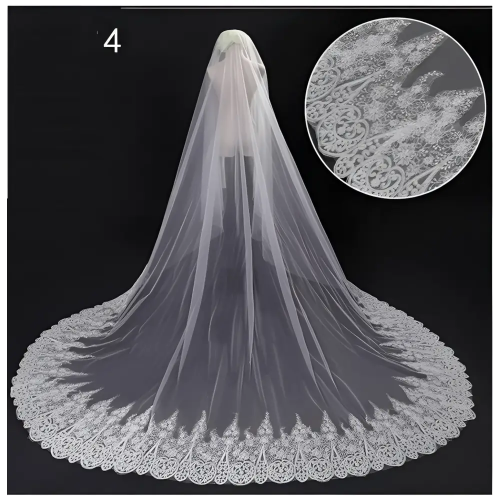 Sparkling Wide Style Bridal Wedding Dress Veil
