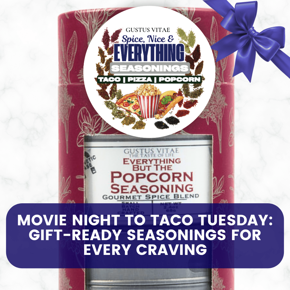 Spice, Nice & Everything Seasonings: Taco, Pizza, Popcorn | Gift Pack Set of 3-1
