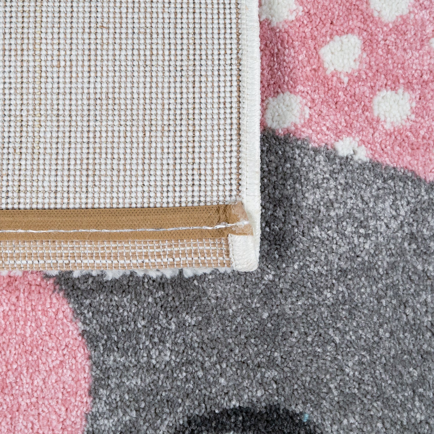 Kids Rug Elaya for Nursery Happy Animals in Cream Pastel-3