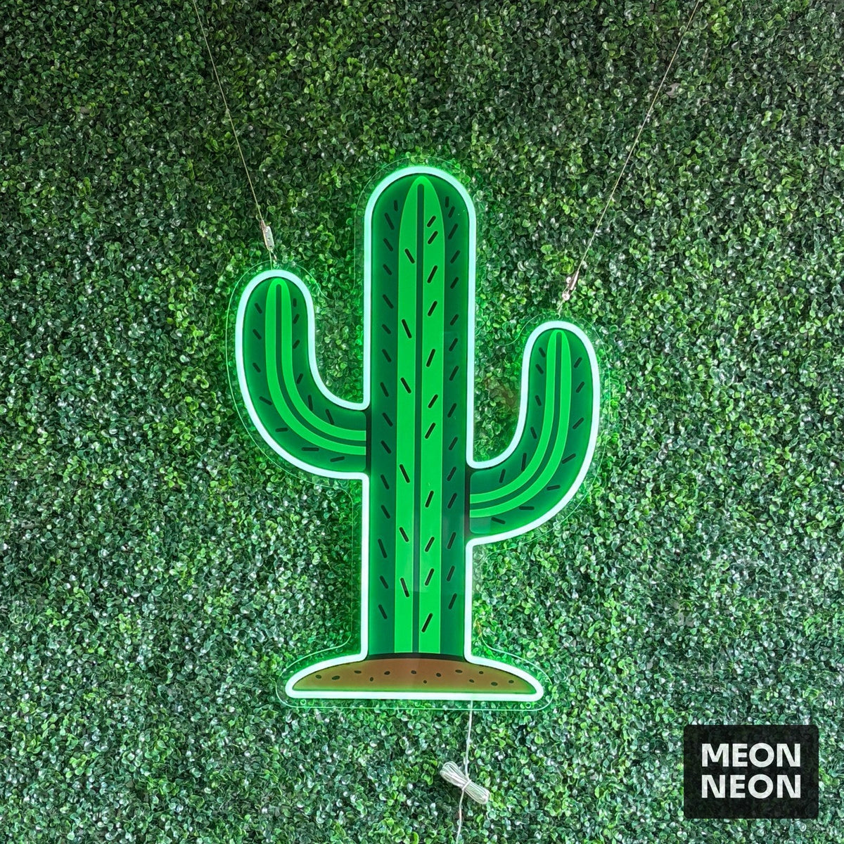 Spiky Cactus Icon LED Neon Sign