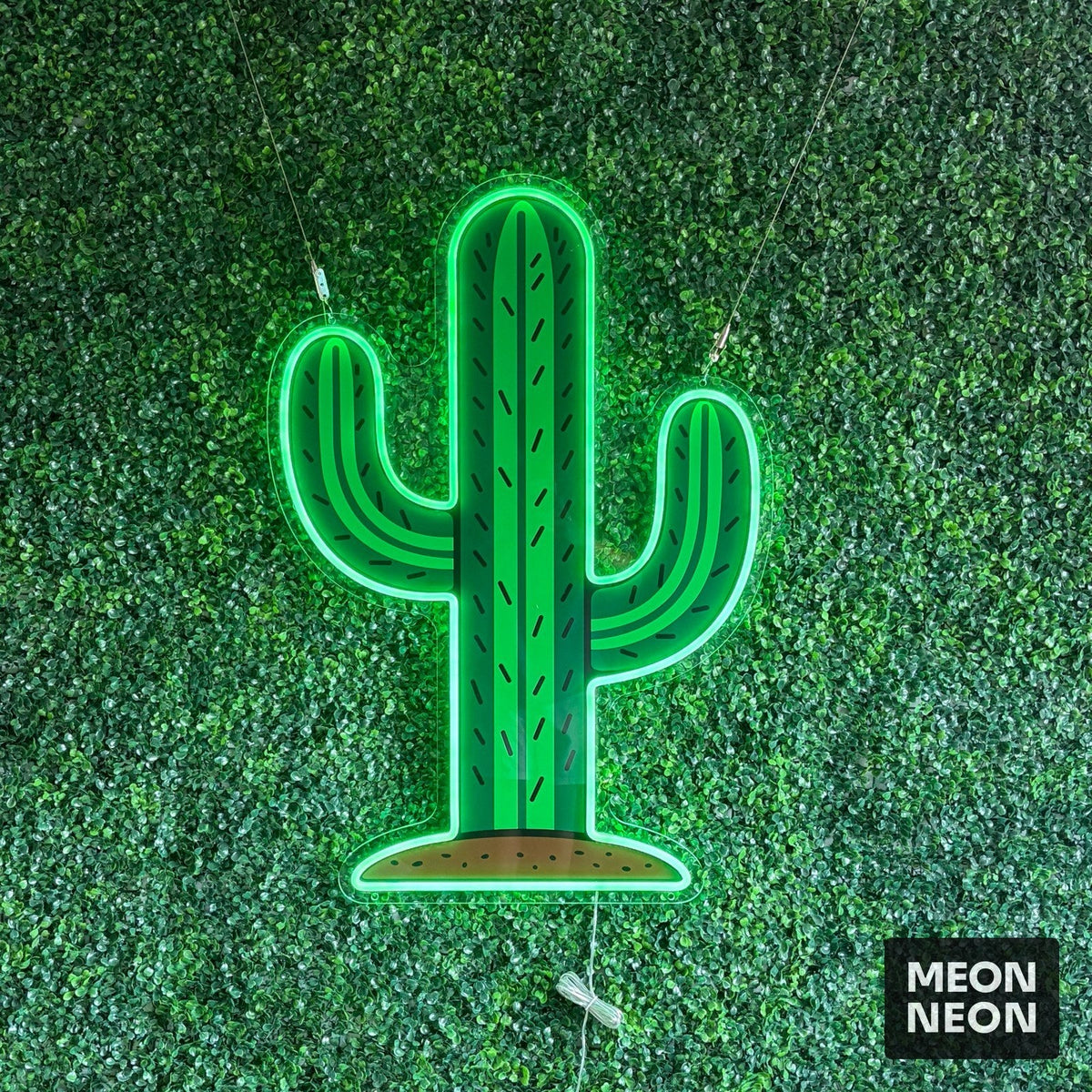 Spiky Cactus Icon LED Neon Sign