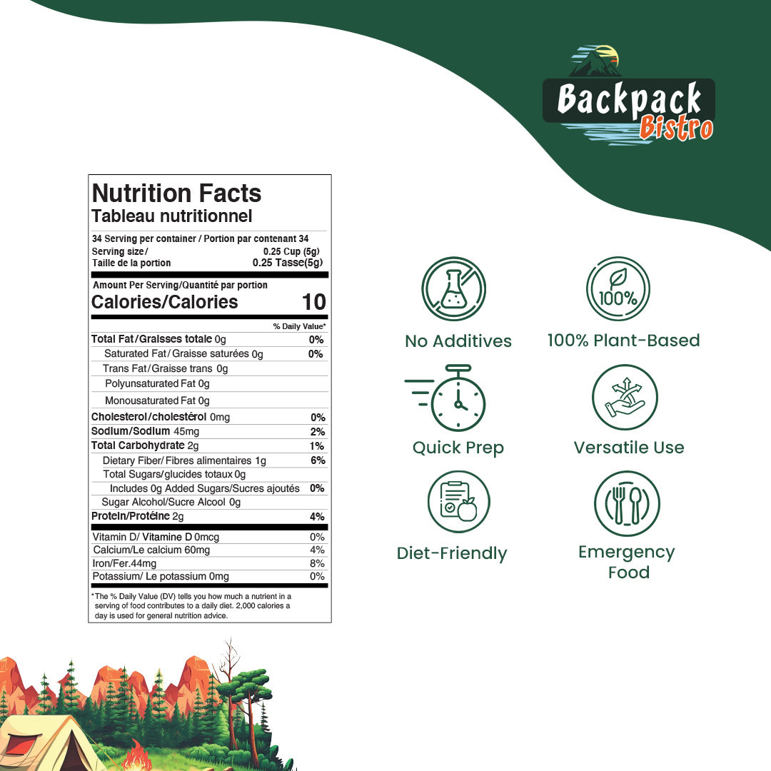 Backpack Bistro Dehydrated Finely Chopped Spinach-1