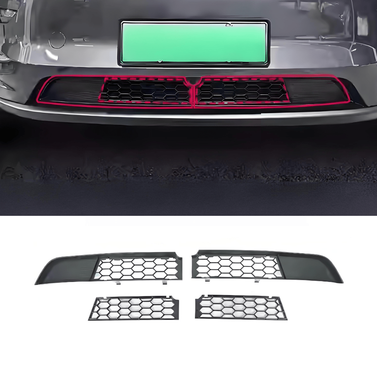 Split Insect Net Front Bumper Grill for Model Y Juniper (Not fit for Performance)